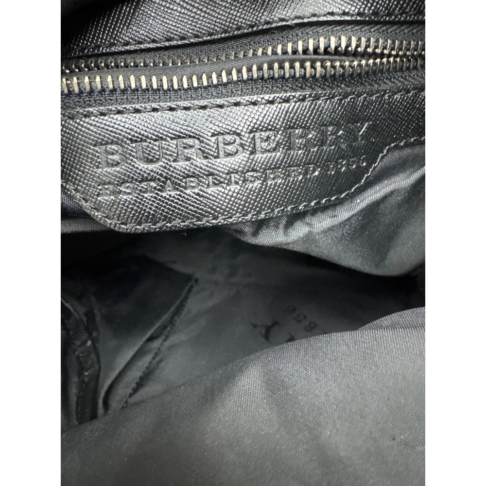 Burberry Nylon Leather Trim Crossbody Messenger Bag Black Unisex 14" x 13" - Picture 13 of 16